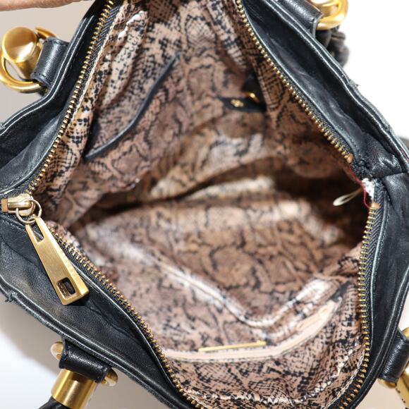 Steven by Steve Madden Black Satchel w/ Gold Hardware & Braided Straps - Picture 6 of 8